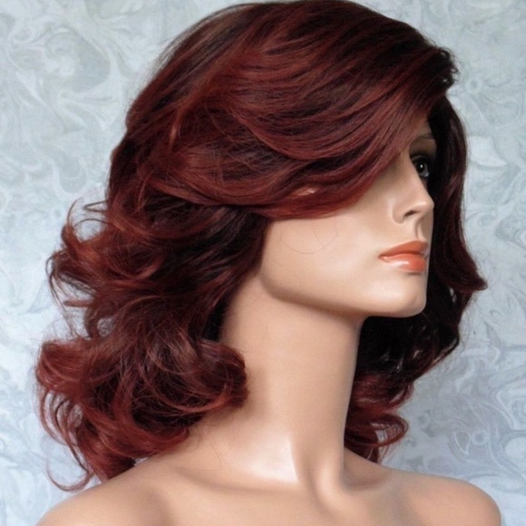 Thick Wavy Brown/Auburn Heat Resistant Wig